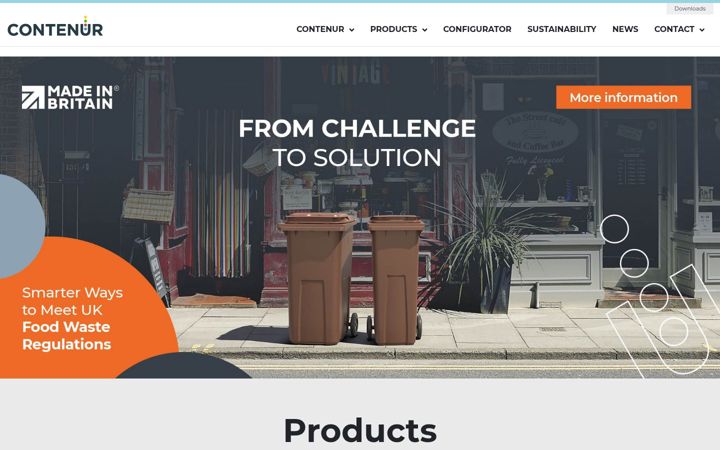 Screenshot του contenur.co.uk