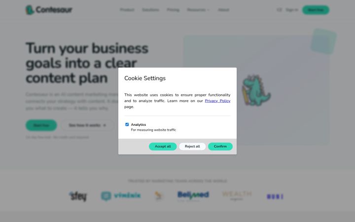 Screenshot of contesaur.com