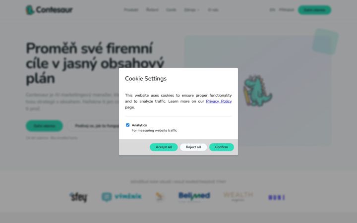 Screenshot of contesaur.cz
