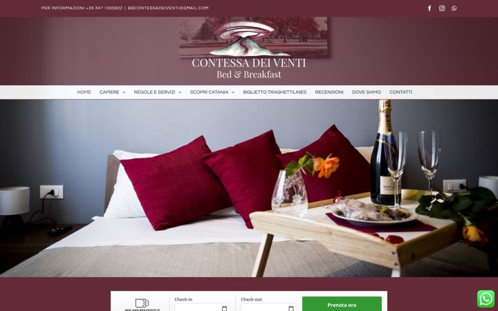 Screenshot of contessadeiventi.it