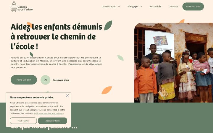 Screenshot of contessouslarbre.org