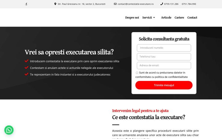 Screenshot of contestatie-executare.ro