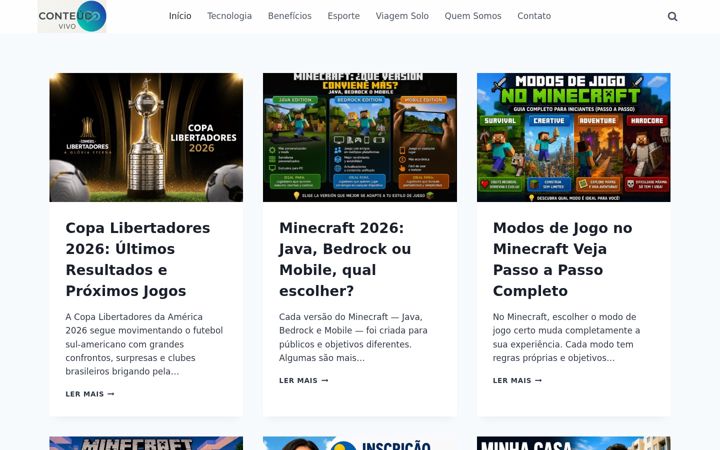 Screenshot of conteudovivo.com