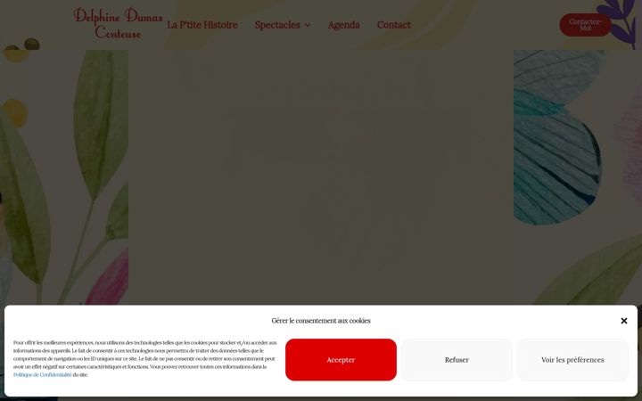 Screenshot of conteuse-delphinedumas.fr