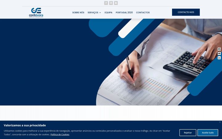 Screenshot di contevora.pt