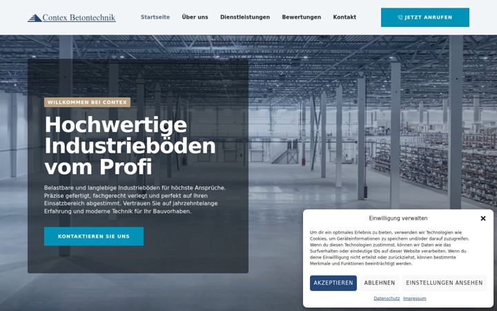 Screenshot of contex1.de