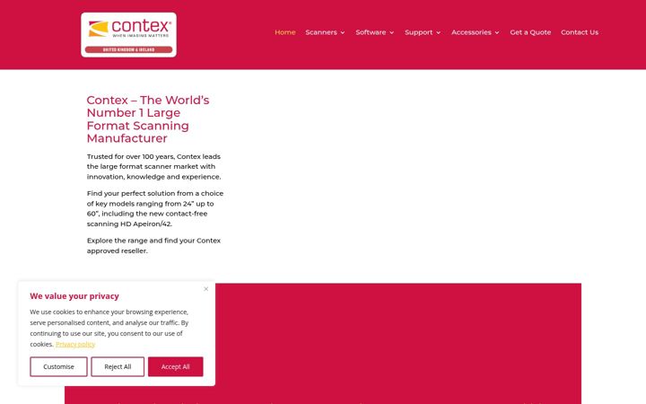Screenshot of contexscanners.co.uk