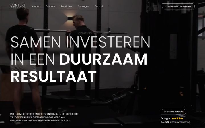 Screenshot of context-coaching.nl