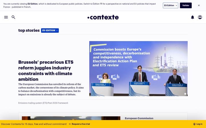 Screenshot of contexte.com