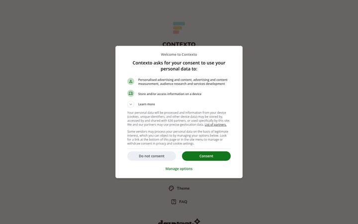 Screenshot of contexto.me