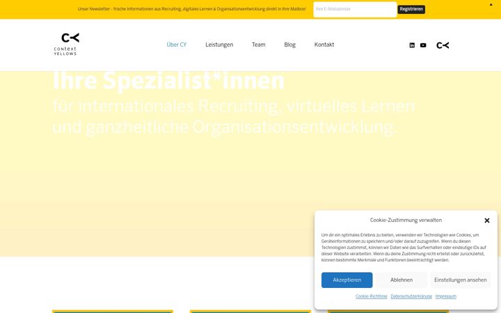 Screenshot of contextyellows.de