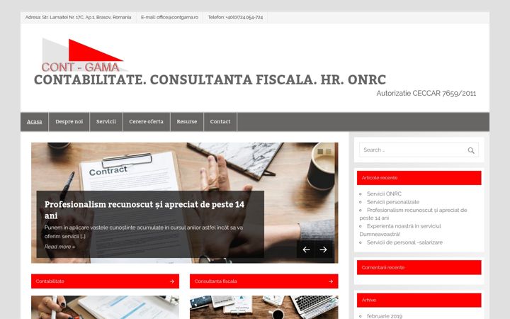 Screenshot of contgama.ro