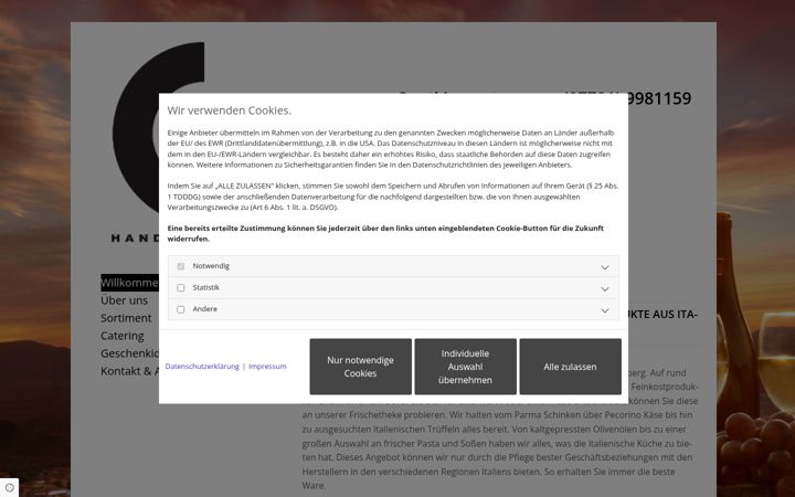 Screenshot of conti-import.de