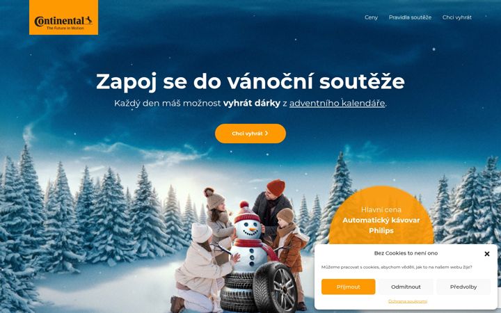 Screenshot of conti-vanoce.cz