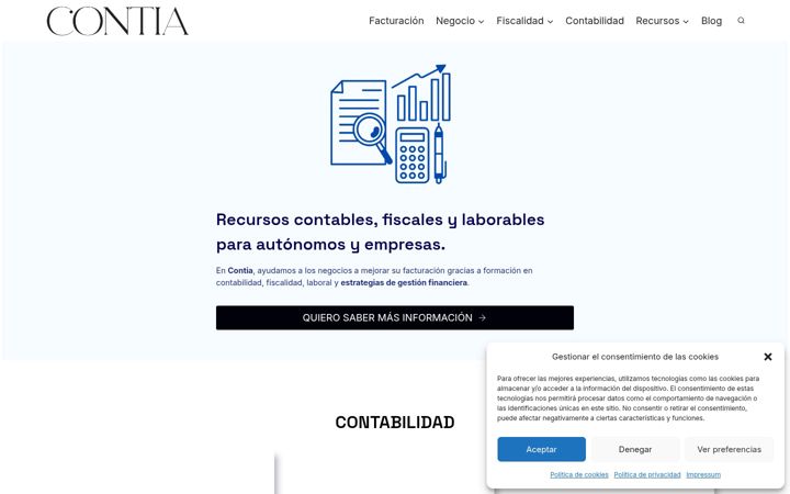 Screenshot of contia.es
