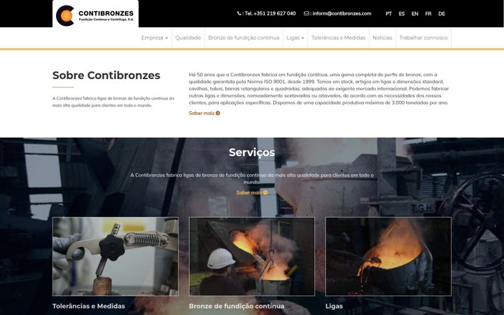 Snímek obrazovky contibronzes.com