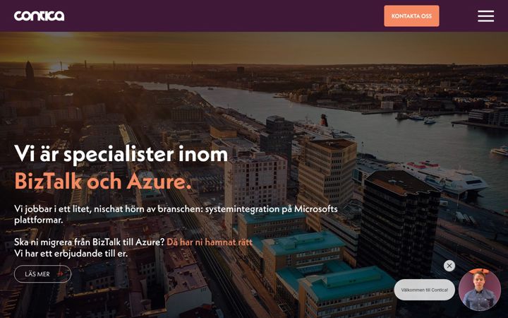 Screenshot of contica.se