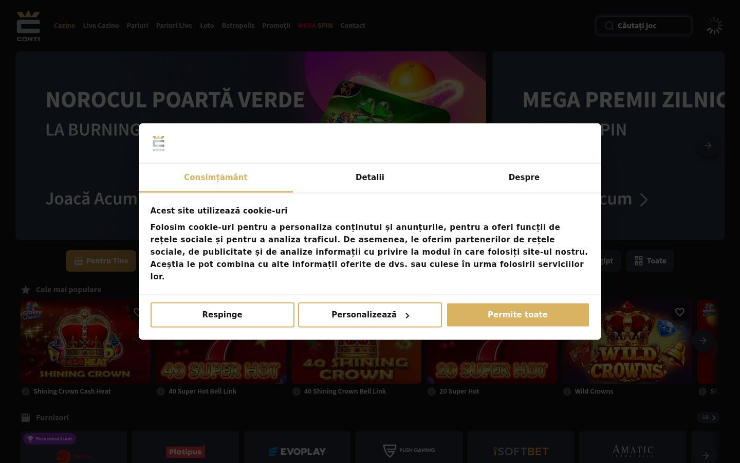 Screenshot van de toestemmingsbanner zoals getoond vóór enige interactie