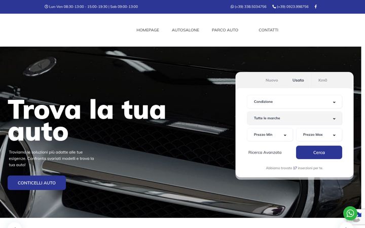 Snímek obrazovky conticelliauto.it