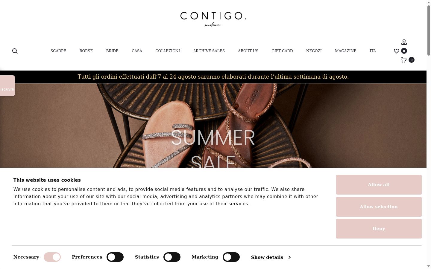 Screenshot of the consent banner shown before any interaction