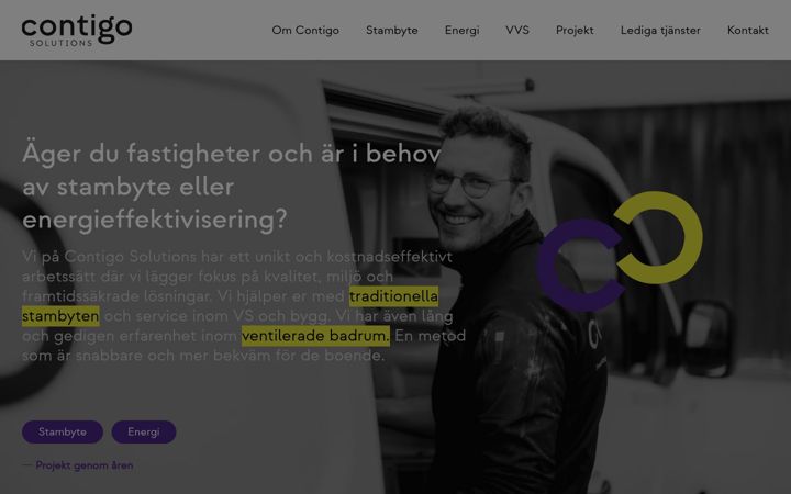 Screenshot of contigosolutions.se