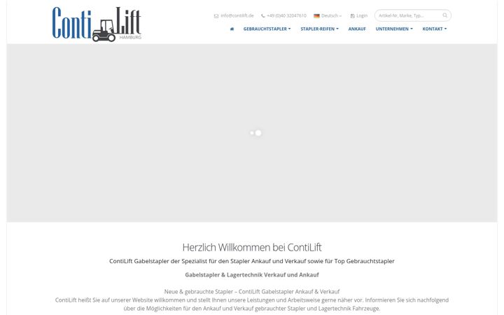 Screenshot of contilift.de