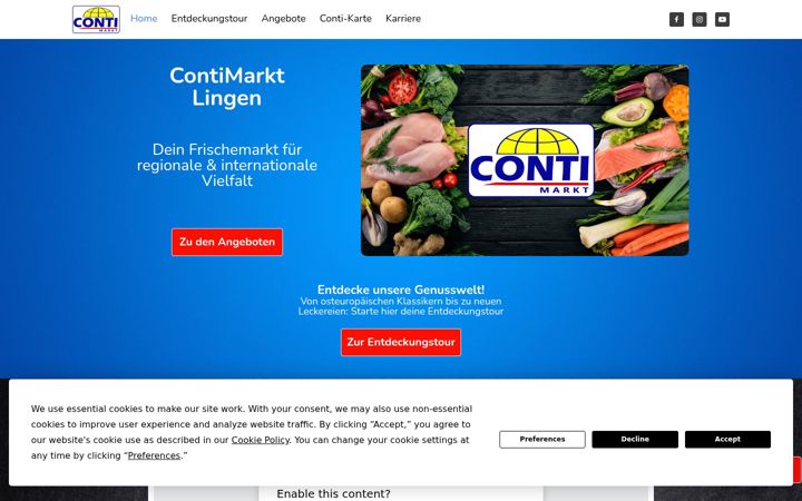 Screenshot of contimarkt.de