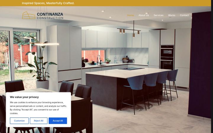 Screenshot of continanzaconstruction.com