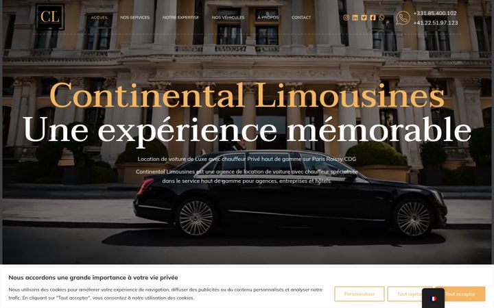 Screenshot of continental-limousines.fr