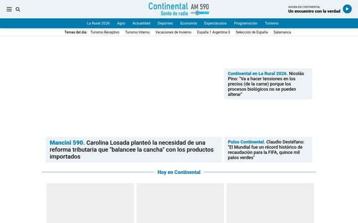 Skärmbild av continental.com.ar