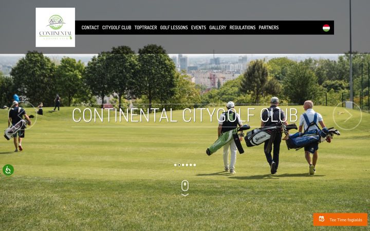 Screenshot of continentalcitygolfclub.hu