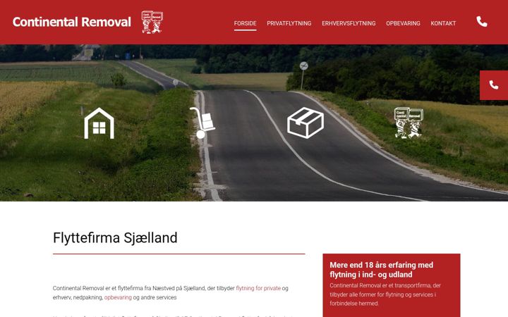Screenshot of continentalremoval.dk