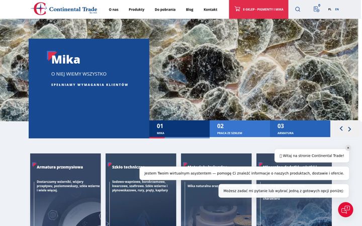 Screenshot of continentaltrade.com.pl