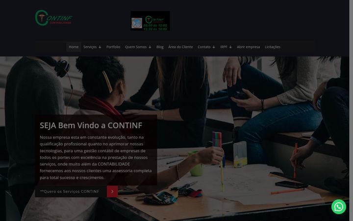 Screenshot of continfnet.com.br
