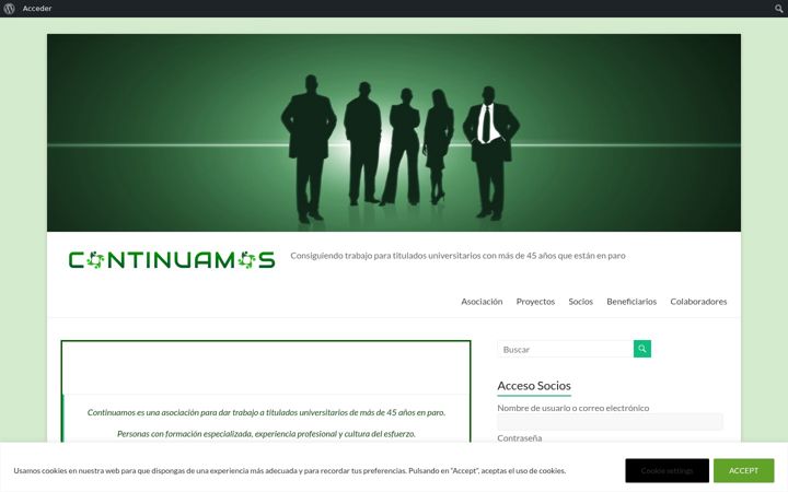 Screenshot of continuamos.es