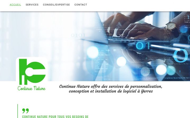 Screenshot of continuenature.fr