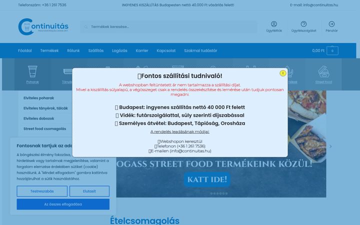 Screenshot of continuitas.hu