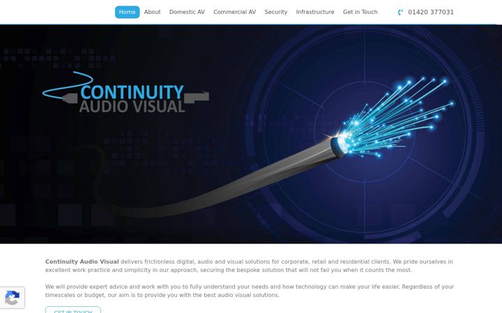 Screenshot of continuityaudiovisual.co.uk