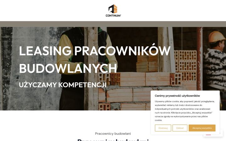 Snímek obrazovky continum-bau.pl
