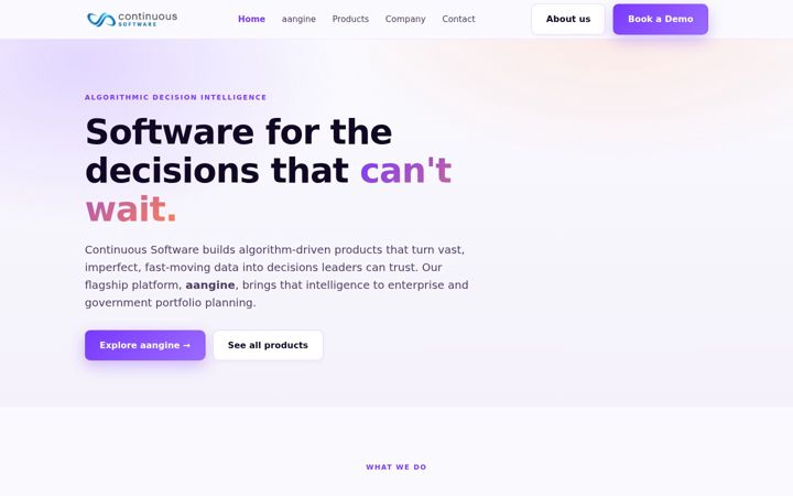 Screenshot of continuous.software