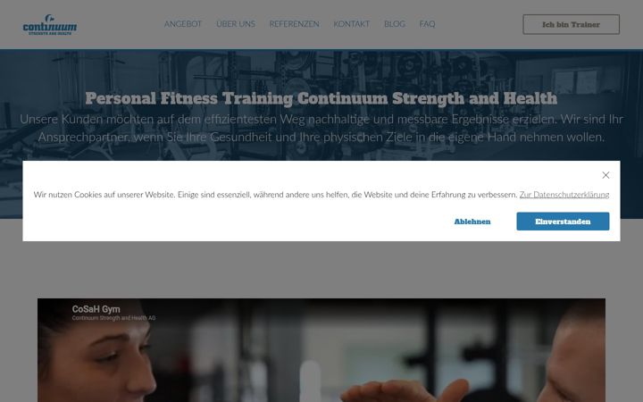Screenshot of continuum-strength.ch