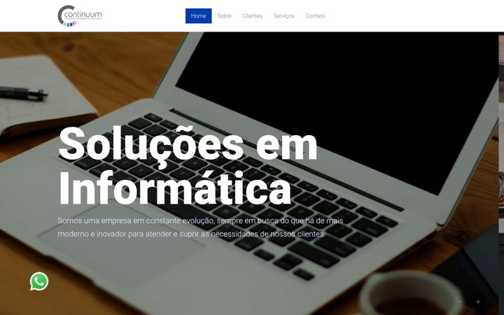Screenshot of continuumti.com.br