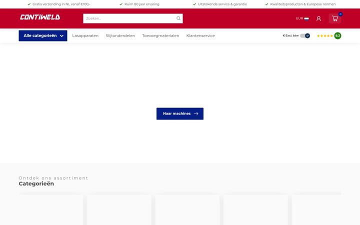 Screenshot of contiweld.nl