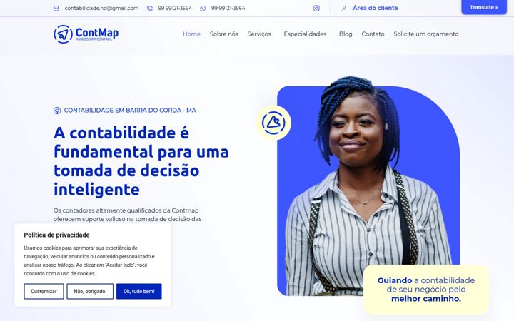 Snimka zaslona za contmap.com.br