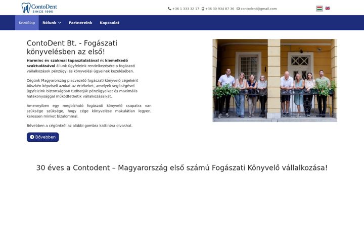 Screenshot of contodent.hu