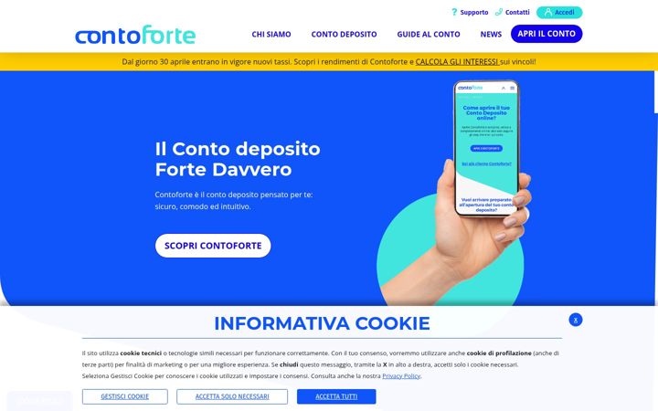 Captura de pantalla de contoforte.it
