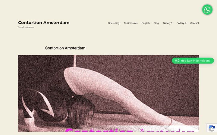 Skjermbilde av contortionamsterdam.nl