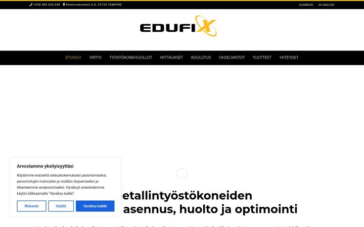 Screenshot of contos.fi