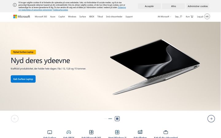 Captură de ecran a contoso.com