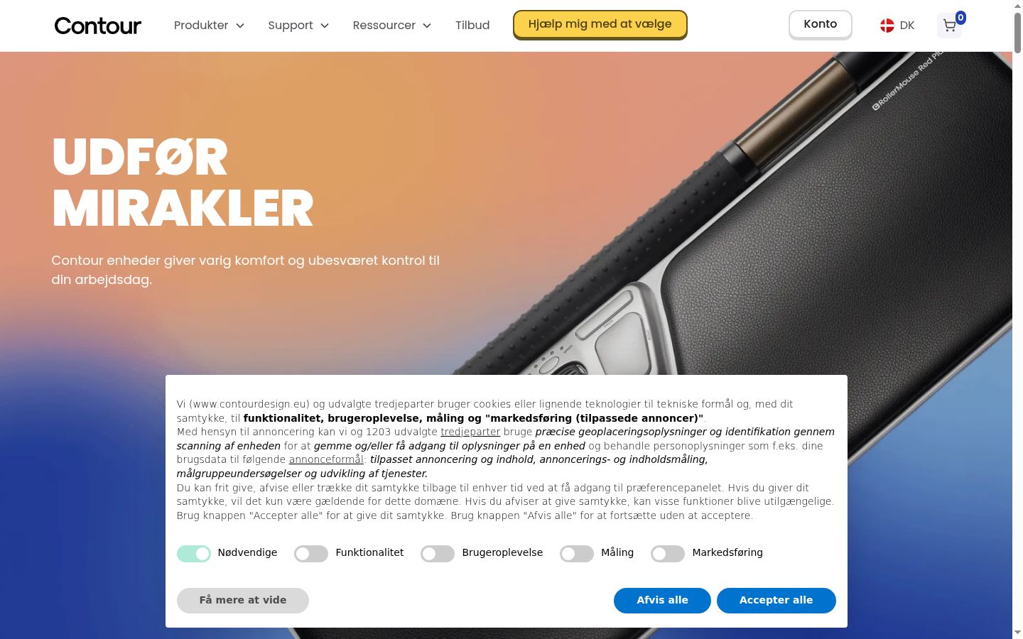 Screenshot tal-banner tal-kunsens muri qabel kwalunkwe interazzjoni